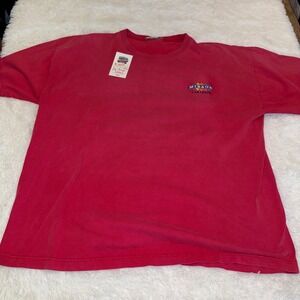 Mirage T-Shirt Mens 2XL Red Excellent Vintage Las Vegas Casino Embroidered Tee